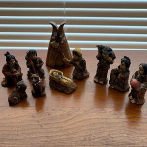 Handcrafted Nativity Scene Figurine Set